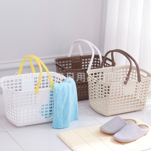厂家批发塑料收纳篮 手提购物篮 零食店篮子脏衣服收纳盒日本礼品
